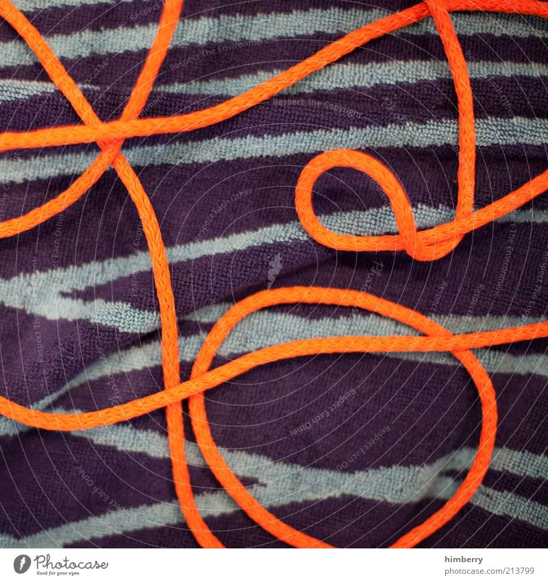 kreislaufkollapse Stoff außergewöhnlich trendy Design Handtuch Frottée Seil Schnur orange Farbfoto mehrfarbig abstrakt Muster Strukturen & Formen Kunstlicht