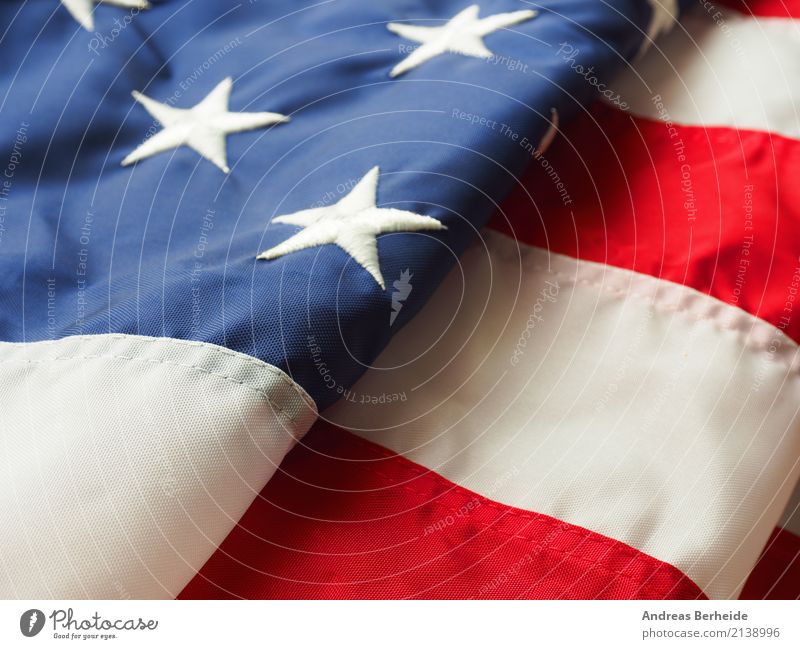 Amerikanische Flagge Tourismus Streifen Fahne Verantwortung Übermut flag usa american white Nationalitäten u. Ethnien blue folded red Symbole & Metaphern united