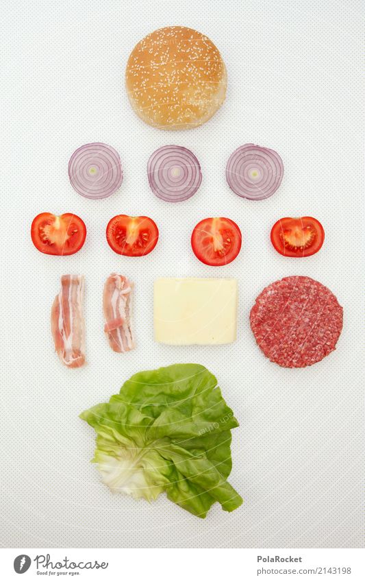 #AS# Self Made Burger Kunst ästhetisch Hamburger Cheeseburger lecker Ernährung Essen selbstgemacht Baukasten Burgerbrötchen Brötchen Zwiebel Tomate Speck Bacon