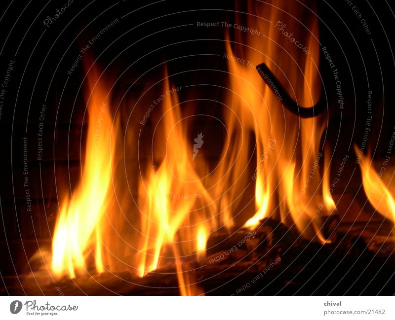 Kaminfeuer heiß Physik gemütlich brennen Freizeit & Hobby Brand Wärme Flamme hell Lampe