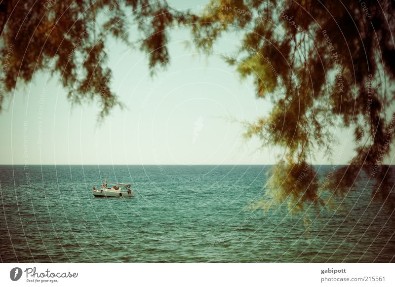 Postkarte Erholung ruhig Ferien & Urlaub & Reisen Tourismus Ausflug Ferne Sommer Sommerurlaub Meer Insel Kreta Bootsfahrt Wasserfahrzeug mehrfarbig