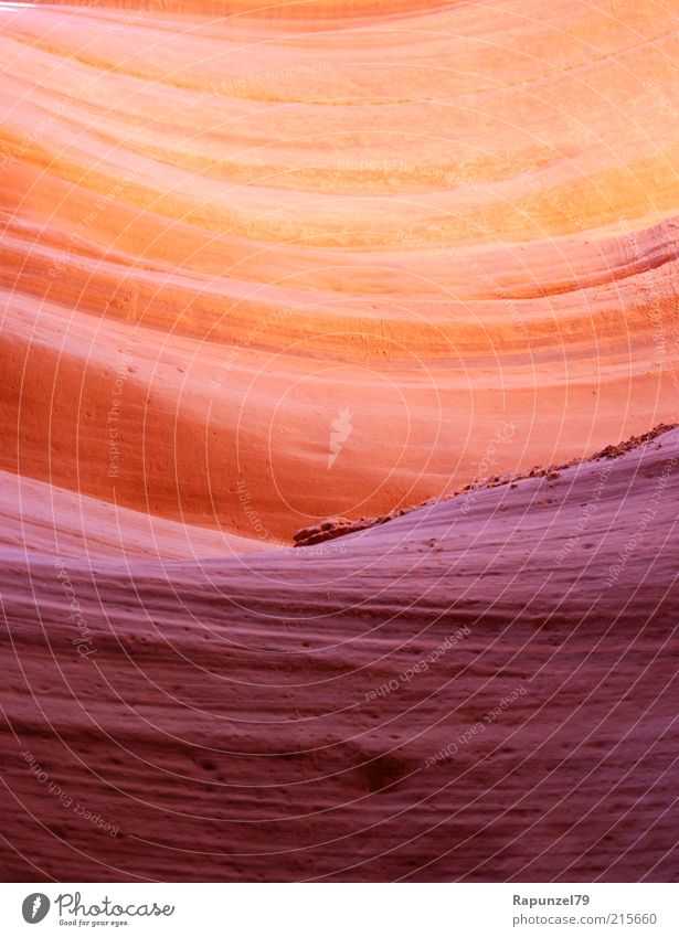sanfter Stein II Natur Felsen Schlucht Antelope Canyon Wärme braun orange Wellenlinie Farbfoto Tag Außenaufnahme Menschenleer Oberflächenstruktur Detailaufnahme