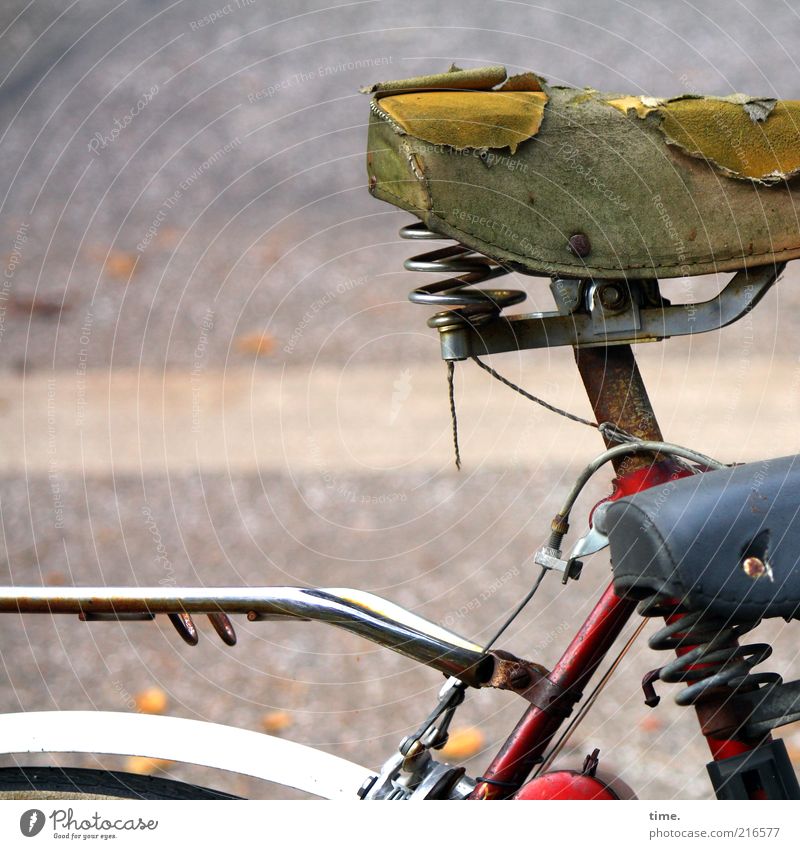 [HH10.1] - Seniorenspocht Fahrrad 2 Mensch Metall Metallfeder alt kaputt Fahrradsattel Sattel verschlissen Gepäckträger Schutzblech Fahrradrahmen Metallwaren