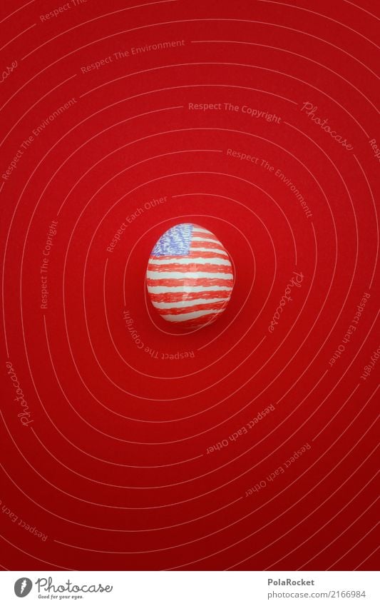 #A# U.S.EI. Kunst Kunstwerk ästhetisch Ei einzigartig Eierschale USA Stars and Stripes US-Armee Trump Fahne Symbole & Metaphern Kreativität rot blau US-Wahl