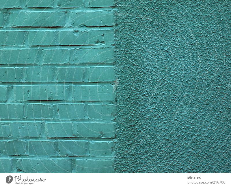 grüne Wände Haus Architektur Mauer Wand Fassade Putzfassade Sandstein Mauerstein Stein Arbeit & Erwerbstätigkeit bauen eckig hässlich verrückt schön Sanieren