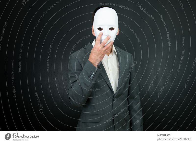 Mann mit Maske - anonym coronavirus verdeckt verstecken geheimnisvoll Anonymität versteckt Identität identitätlos identitätslos maskiert Maskenball Karneval