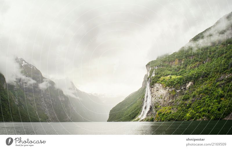 Sieben Schwestern Wasserfall, Geirangerfjord, Norwegen Ferien & Urlaub & Reisen Tourismus Ausflug Kreuzfahrt Berge u. Gebirge wandern Wassersport