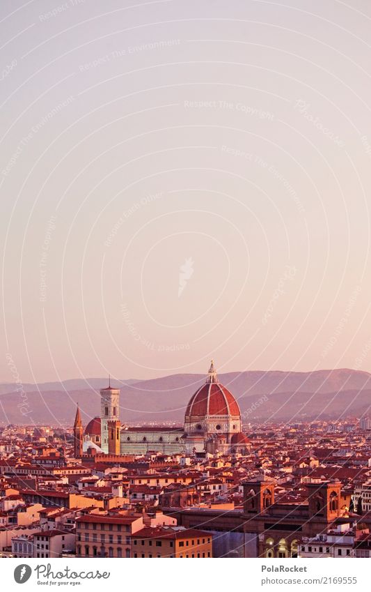 #A# D'oro Firenze Stadt ästhetisch Florenz Italien Sehenswürdigkeit Kuppeldach Dom Dach Reiseziel Farbfoto mehrfarbig Außenaufnahme Experiment Menschenleer