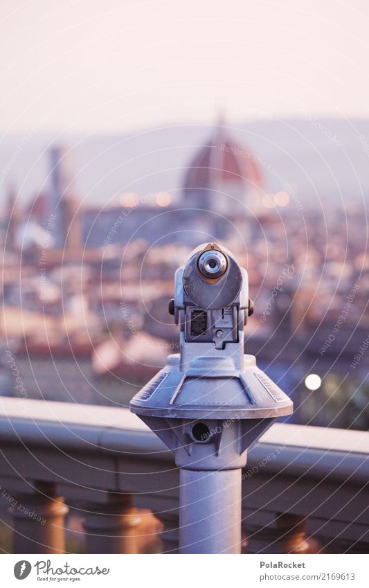 #A# Florenzer Blick Stadt ästhetisch Italien Sehenswürdigkeit Teleskop Aussicht Fensterblick überblicken Panorama (Aussicht) Kuppeldach Dom Farbfoto