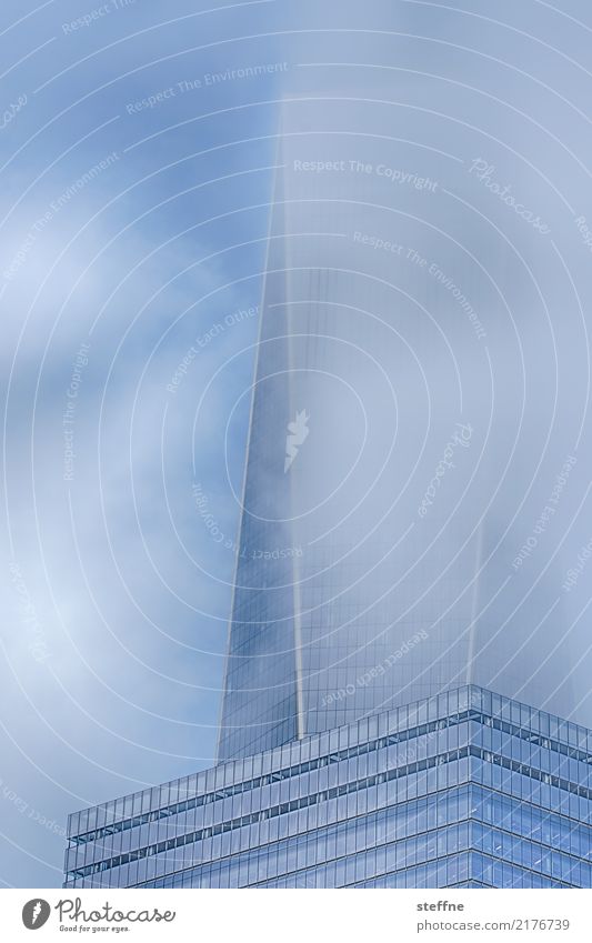 Smoke & Mirrors II Nebel außergewöhnlich New York City Manhattan World Trade Center Wolken Glas Farbfoto Außenaufnahme Menschenleer Textfreiraum links