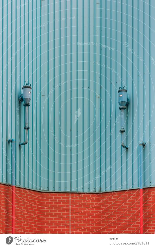 Blech mit Profil Haus Gebäude Architektur Fassade Stadt Dinge Geografie Profilblechwand Renovierung Sanieren Wand Farbfoto Außenaufnahme Detailaufnahme