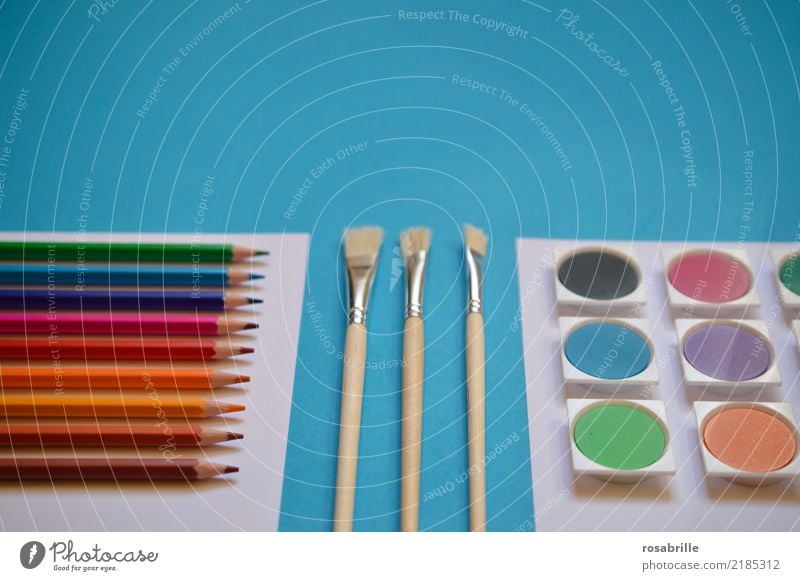 be creative Freizeit & Hobby malen Gemälde Arbeitsplatz Feierabend Kunst Künstler Maler Schreibwaren Papier Zettel Schreibstift Wasserfarbe Farbstift Pinsel