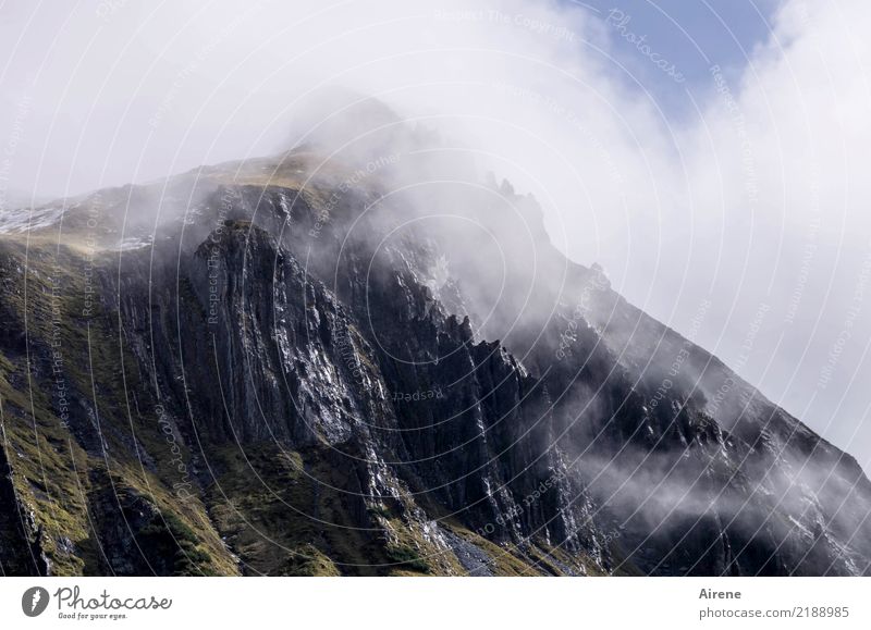 www Landschaft Himmel Wolken Schönes Wetter Nebel Felsen Alpen Berge u. Gebirge Bundesland Vorarlberg Gipfel glänzend eckig gigantisch hoch nass natürlich oben
