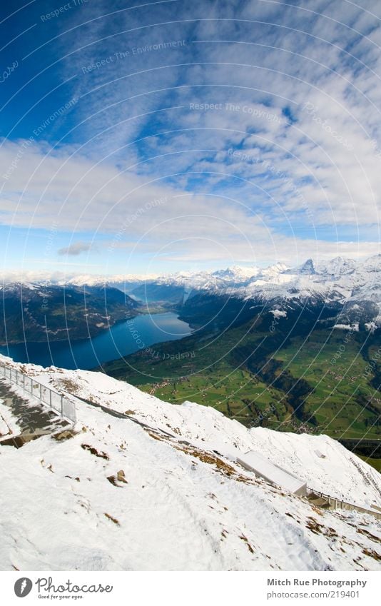 Hoch über der Welt ruhig Schnee Berge u. Gebirge Umwelt Natur Landschaft Himmel Wolken Herbst Winter Felsen Alpen Gipfel Schneebedeckte Gipfel Gletscher