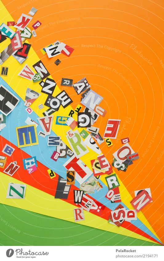 #AS# Kreativität Kunst Kunstwerk Handel Idee Inspiration Grafik u. Illustration orange Buchstaben Typographie viele graphisch Grafische Darstellung Wort Sprache