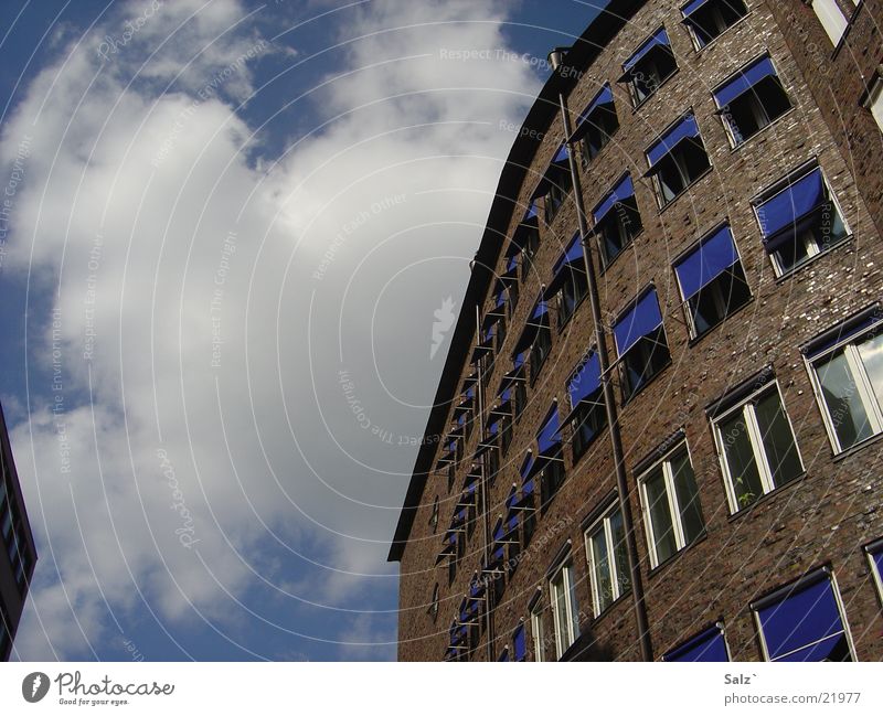 Blue Gebäude Wolken Architektur Himmel ruhig Hamburg