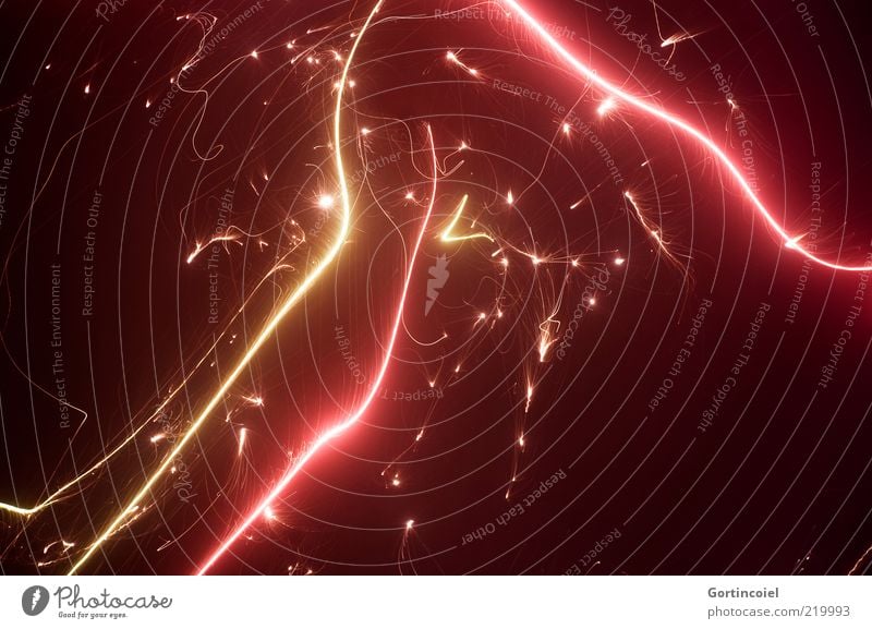 Explosion Silvester u. Neujahr verrückt Feuerwerk Lichtspiel Farbfoto Nacht Lichterscheinung Langzeitbelichtung leuchten Pyrotechnik Menschenleer Feste & Feiern