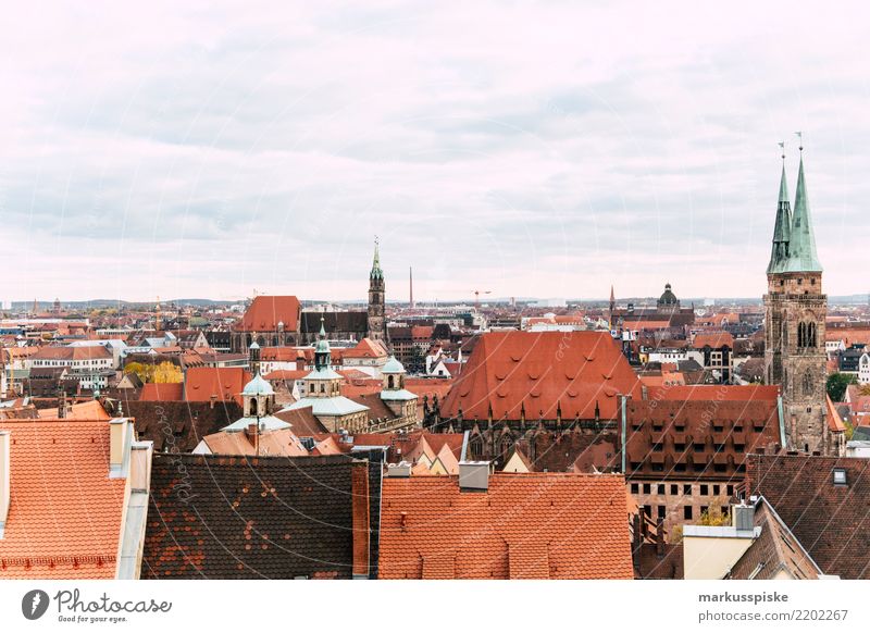 Blick von der Kaiserburg Nürnberg Lifestyle Reichtum Ferien & Urlaub & Reisen Tourismus Ausflug Ferne Freiheit Sightseeing Städtereise Bildung Ausflugsziel