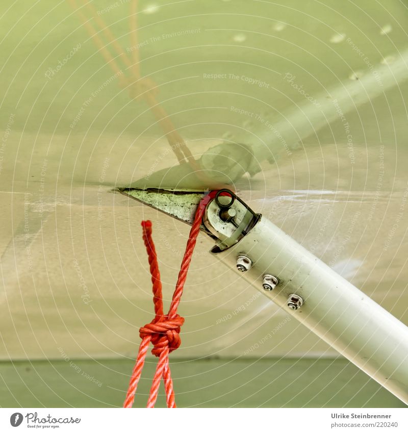 Befestigung am Oberteil eines Ultraleichtflugzeugs Seil Flugzeug Passagierflugzeug Fluggerät Metall Kunststoff hängen Zusammenhalt Strebe festbinden abstützen
