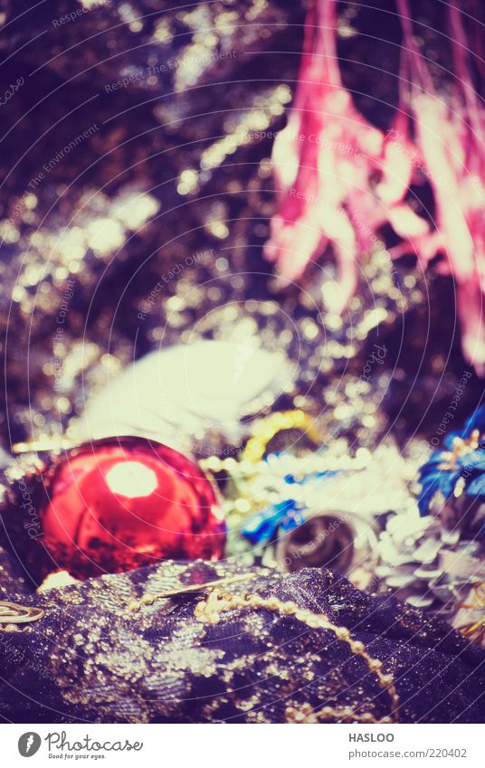 Weihnachts- und Neujahrsschmuck Reichtum Winter Dekoration & Verzierung Feste & Feiern Kunst Ornament Kugel dunkel neu weich rot schwarz Farbe Tradition Ball
