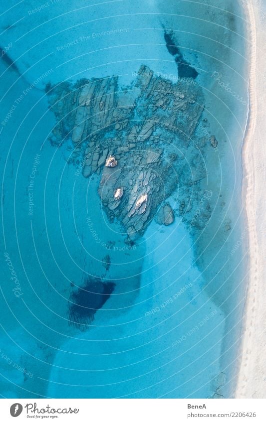 Herzförmige Felsen im türkisblauen Wasser am Strand von oben exotisch Erholung Schwimmen & Baden Ferien & Urlaub & Reisen Tourismus Ausflug Abenteuer Ferne