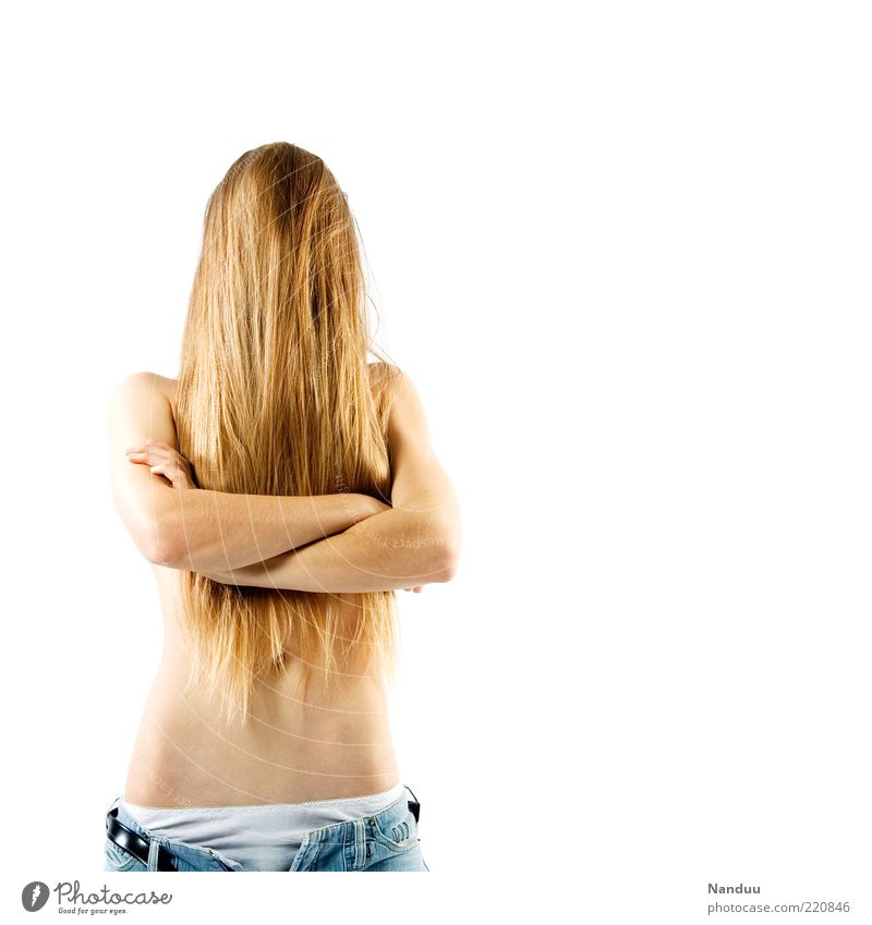 Stalltürsteherin Mensch feminin Haare & Frisuren 1 18-30 Jahre Jugendliche Erwachsene Coolness dünn selbstbewußt Willensstärke Mut Türsteher langhaarig blond