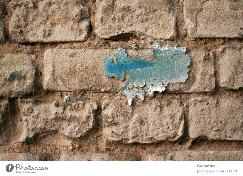 Eiszeit in Nordamerika blau grau Landkarte Farbstoff verfallen abblättern Wand Stein Isolierung (Material) Farbfoto Außenaufnahme verwittert kaputt Menschenleer