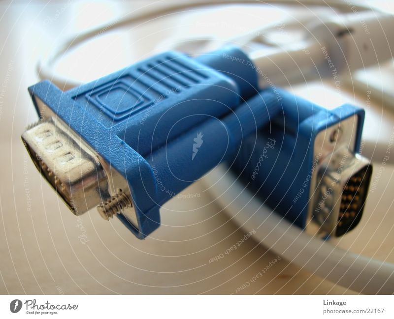 Stecker Elektrisches Gerät Technik & Technologie Kabel blau ps2 Informationstechnologie