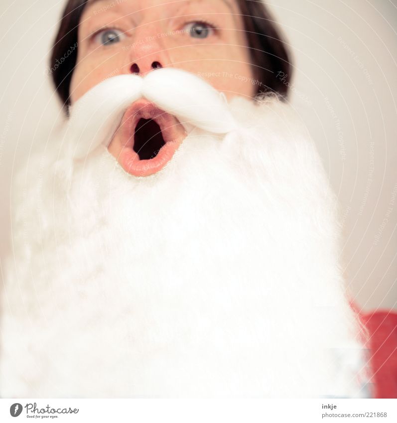 Hohohooo! Feste & Feiern Weihnachtsmann Kostüm Maske Bart Vollbart Klischee Gefühle Stimmung Vorfreude Überraschung Volksglaube Identität Kitsch Nostalgie