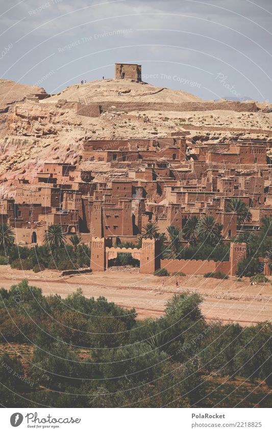 #A# Orient Kunst ästhetisch Stadt Naher und Mittlerer Osten Arabien Kulisse Mauer Marokko Burg oder Schloss Befestigung Weltkulturerbe Farbfoto Gedeckte Farben