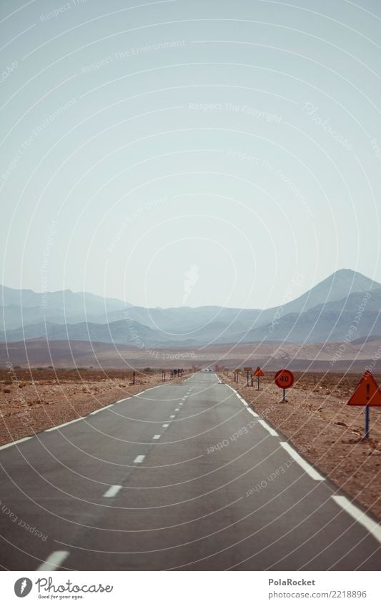 #A# Roadtrip Umwelt ästhetisch roadtrip Straße Asphalt Ferne Marokko Autobahn Berge u. Gebirge trist Wärme heiß Wüste desert Sommer Urlaubsfoto Fernweh
