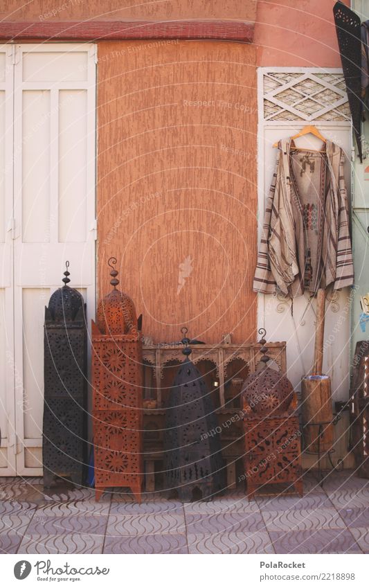 #A# Lampenladen Kunst ästhetisch Lampengeschäft Marokko Farbfoto mehrfarbig Außenaufnahme Detailaufnahme Experiment Menschenleer Textfreiraum links