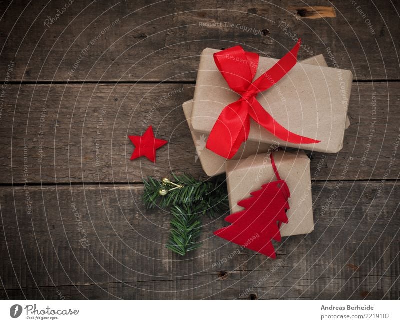 Weihnachtsgeschenke Feste & Feiern Weihnachten & Advent Verpackung Schleife Liebe Freude Vorfreude Zusammensein nobody one package paper parcel plank present