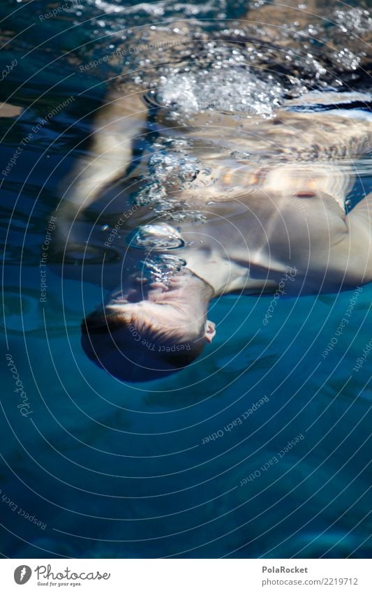 #A# Luft in Wasser Kunst ästhetisch Wassersport Schwimmen & Baden tauchen atmen sportlich Mann maskulin Farbfoto mehrfarbig Außenaufnahme Experiment