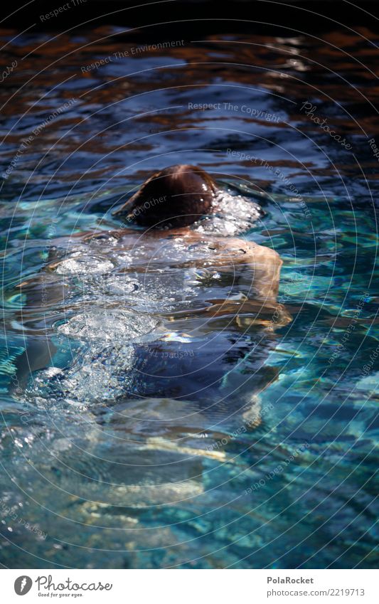 #A# auftauchen Sport Wassersport ästhetisch Luft atmen Schwimmbad Farbfoto mehrfarbig Außenaufnahme Detailaufnahme Menschenleer Textfreiraum links