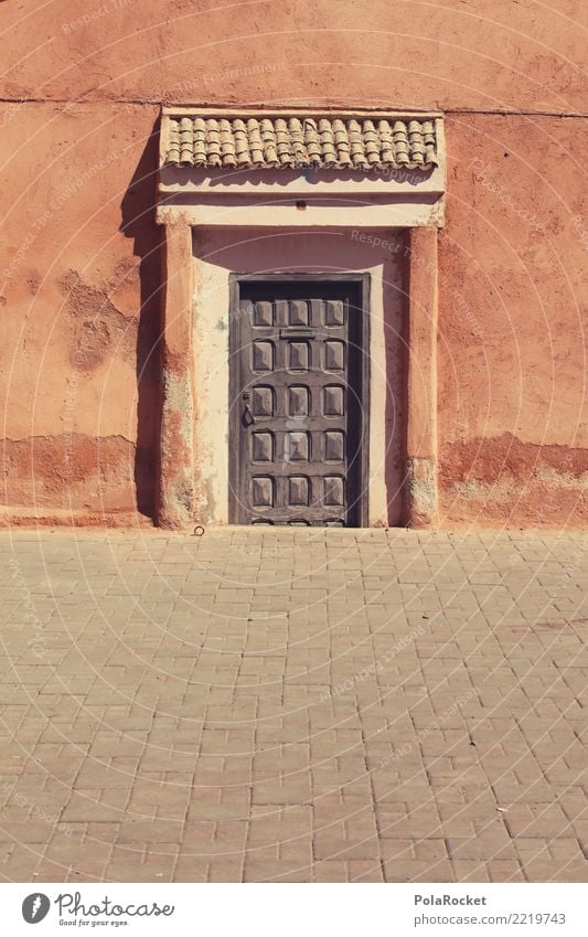 #A# ne Tür halt Haus ästhetisch Türrahmen Tor Marokko Marrakesch Orientierung Naher und Mittlerer Osten Farbfoto mehrfarbig Außenaufnahme Experiment abstrakt