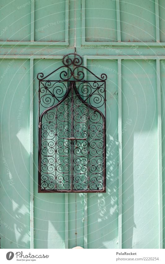 #A# Törle Kunst ästhetisch Tor blau blau-grün Marokko Naher und Mittlerer Osten Arabien Farbfoto mehrfarbig Außenaufnahme Detailaufnahme Experiment abstrakt