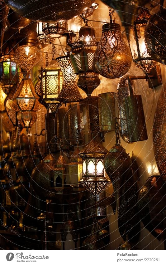 #A# Lampenladen Metall Kitsch Lampenlicht Lampengeschäft Arabien Naher und Mittlerer Osten Marokko Farbfoto Gedeckte Farben Innenaufnahme Detailaufnahme Muster