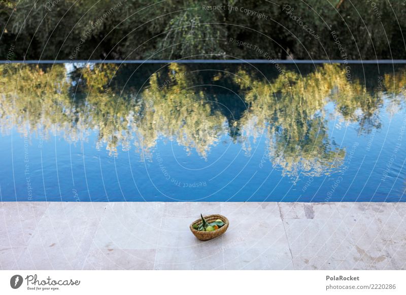 #A# Pool Kunst ästhetisch Schwimmbad Reichtum Erholung Wellness Idylle ruhig friedlich unberührt Wasseroberfläche Farbfoto mehrfarbig Außenaufnahme Experiment