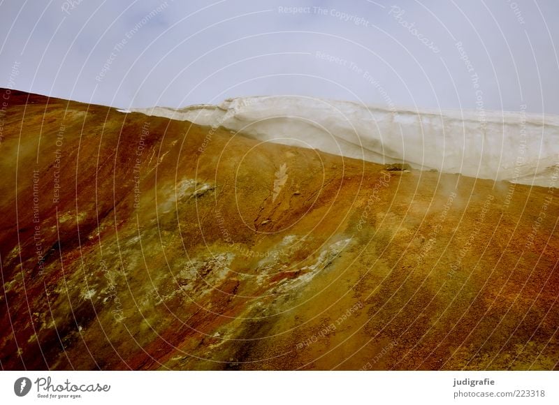 Island Umwelt Natur Landschaft Urelemente Erde Himmel Wolken Klima Eis Frost Schnee Felsen Vulkan Vitikrater außergewöhnlich kalt natürlich Stimmung Farbfoto