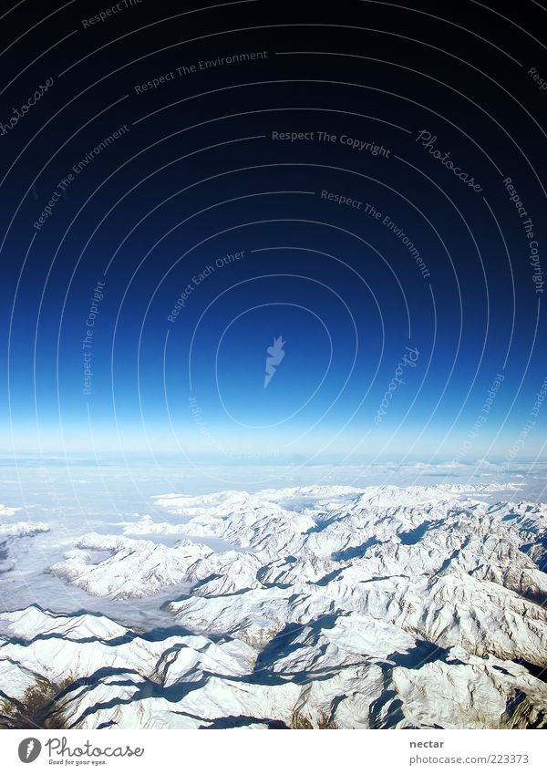 lucy in the sky harmonisch Erholung Schnee Berge u. Gebirge Umwelt Natur Landschaft Himmel Flugzeugausblick Ferien & Urlaub & Reisen blau Eis Gletscher