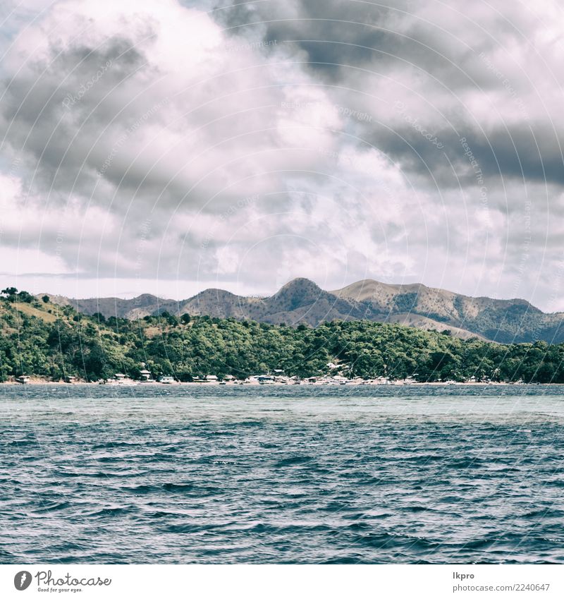 von einem Boot in Philippinen Schlange Insel in der Nähe von El Nido Palawan schön Ferien & Urlaub & Reisen Sommer Meer Berge u. Gebirge Tapete Natur Landschaft