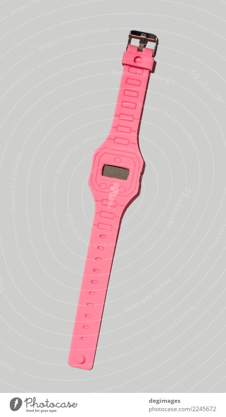 Helle rosa Farbe Stil Design Dekoration & Verzierung Uhr Business beobachten hell retro rot weiß Hintergrund vereinzelt Zeit farbenfroh Alarm Wand Entwurf