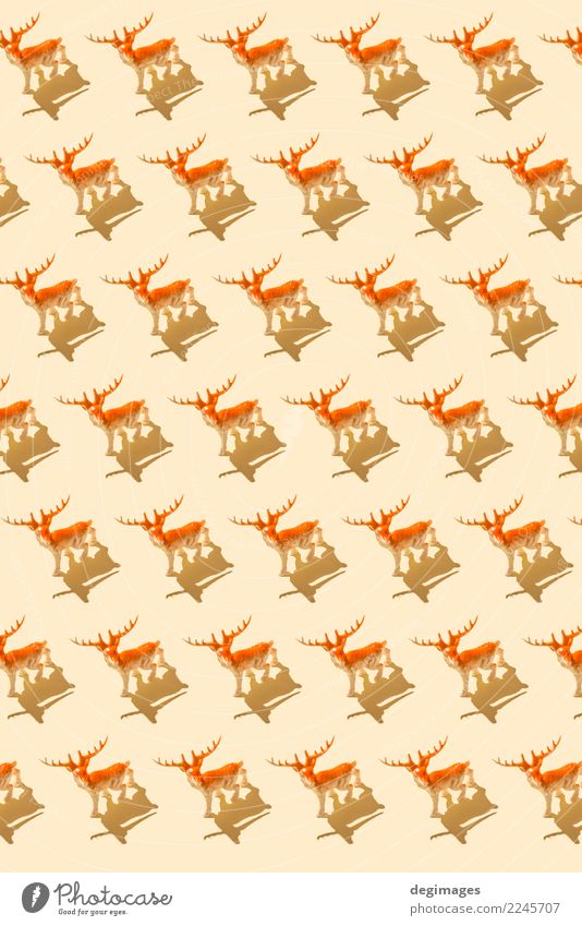 Deer Muster Design Dekoration & Verzierung Feste & Feiern Weihnachten & Advent Kunst Tier Baum Spielzeug Ornament rot Hirsche Hintergrund Konsistenz Feiertag