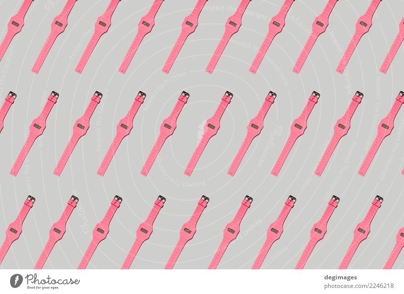 Rosa Uhrmuster der hellen Farbhand Stil Design Dekoration & Verzierung Tapete Kunst Mode Stoff Papier Ornament modern Farbe Hintergrund übergangslos farbenfroh