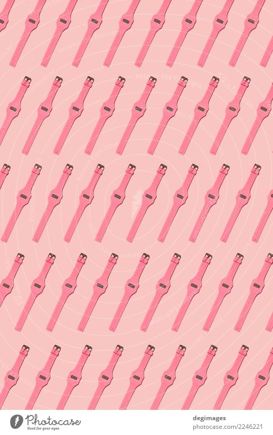 Rosa Uhrmuster der hellen Farbhand Stil Design Dekoration & Verzierung Tapete Kunst Mode Stoff Papier Ornament modern rosa Farbe Hintergrund übergangslos