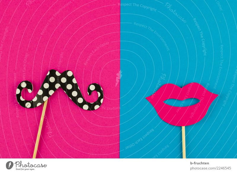 Gender - Rollenklischees maskulin feminin Frau Erwachsene Mann Zeichen verrückt Klischee blau rosa Liebe Begierde Lust Gesellschaft (Soziologie) Idee