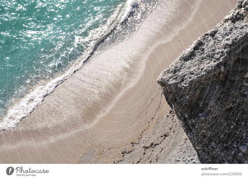 Damals, als es noch warm war... Wasser Sonnenlicht Schönes Wetter Wellen Küste Strand Bucht Meer frisch Sauberkeit Einsamkeit Menschenleer Sand Sandstrand