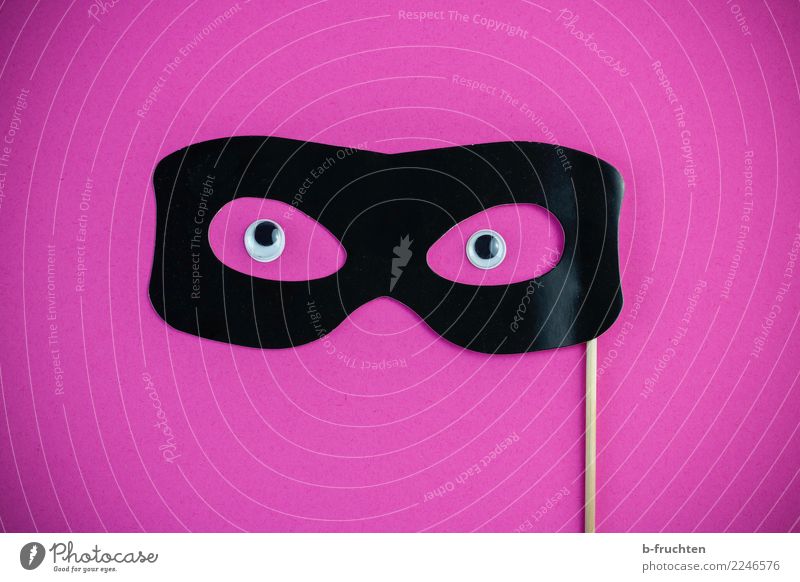 Anonym Feste & Feiern Karneval Halloween Maske Brille Kommunizieren Blick Neugier rosa schwarz Verschwiegenheit einzigartig Religion & Glaube Überwachung