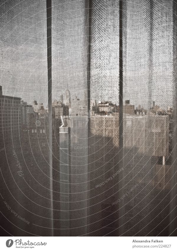 Zimmer mit Aussicht II. New York City USA Amerika Haus Hochhaus Gebäude Architektur Sehenswürdigkeit Wahrzeichen Empire State Building ästhetisch Vorhang